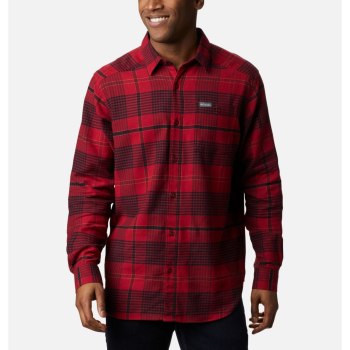 Columbia Overhemd Heren, Cornell Woods Flannel Long Sleeve Rood, 29DKVZHTI